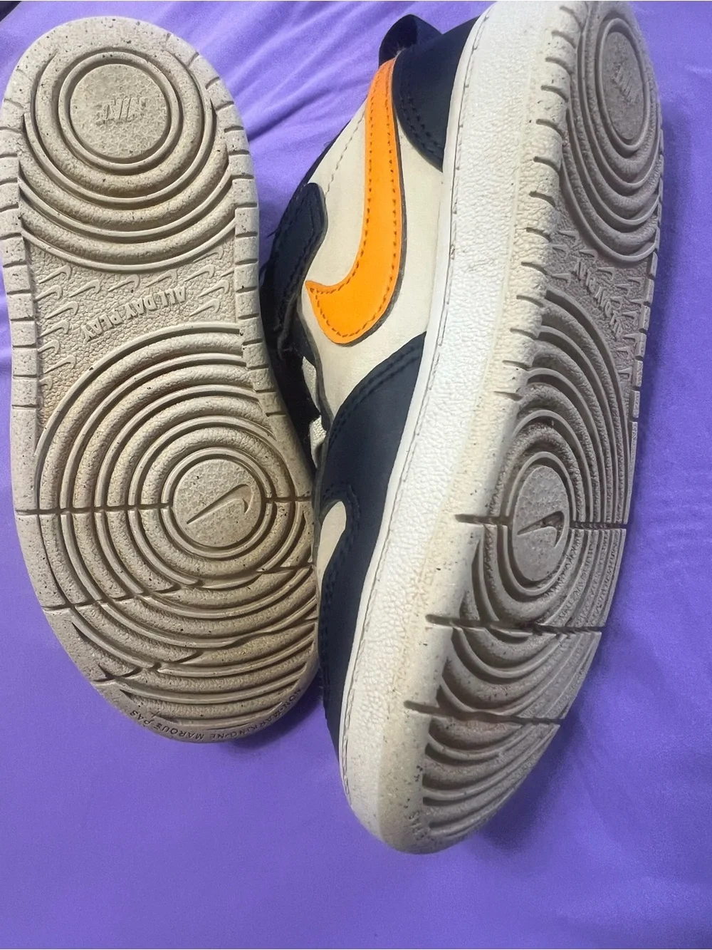 Nike Kids Sneakers Navy White Orange